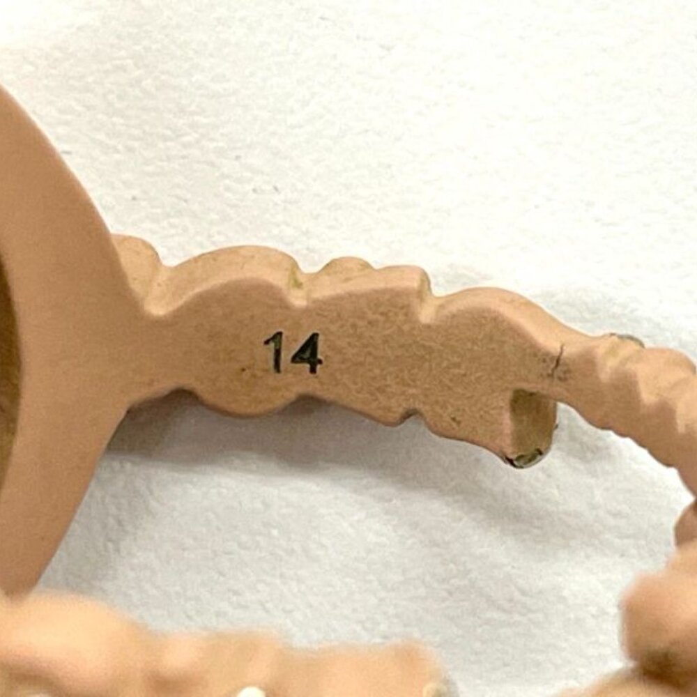 Gucci Michele Period Stone Faux Pearl Flower Ring 14 Ring - Picture 8 of 10